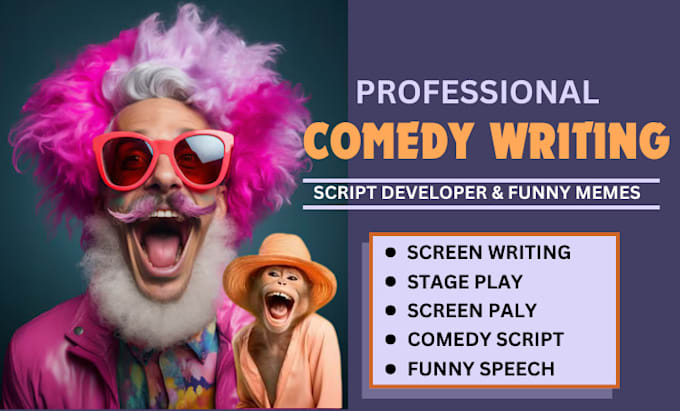 Bestseller - write comedy scripts memes funny jokes hilarious content and funny speech