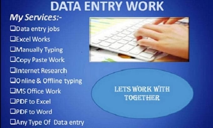 Bestseller - do data entry work