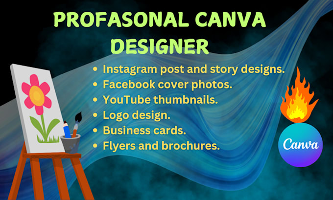 Gig Preview - Create eye catching canva flyers brochures or posters