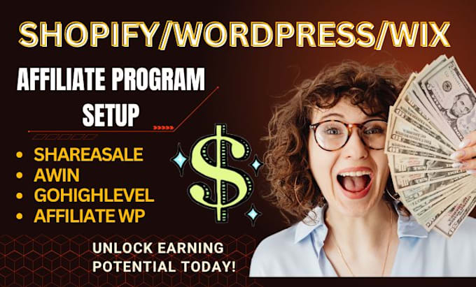 Gig Preview - Setup profitable shopify referral affiliate program, shopify design