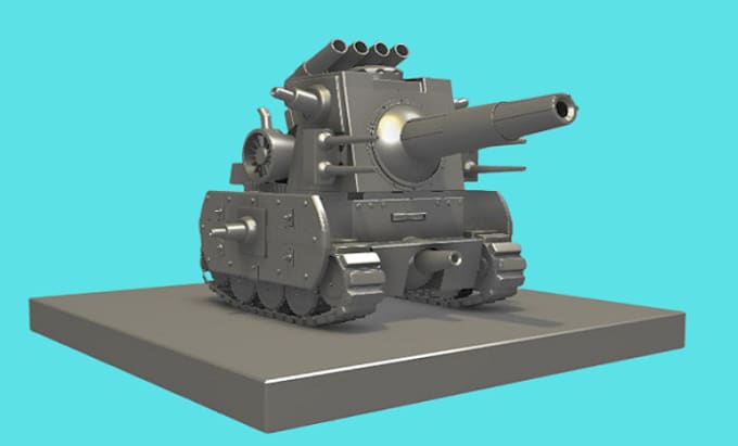 Gig Preview - Make hard surface 3d models, 3d weapon, 3d tanks, assault guns, 3d ship model