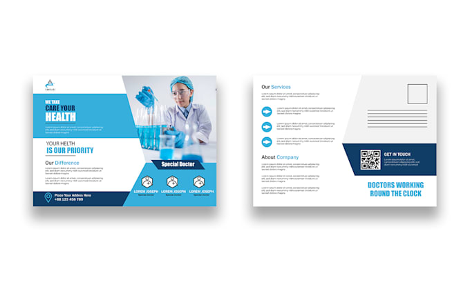 Gig Preview - Do medical postcard design for clinics and healthcare