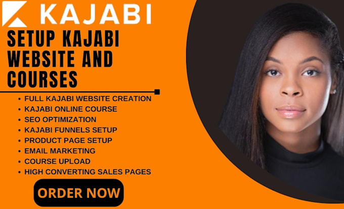 Gig Preview - Do kajabi website design, kajabi landing page or online course website