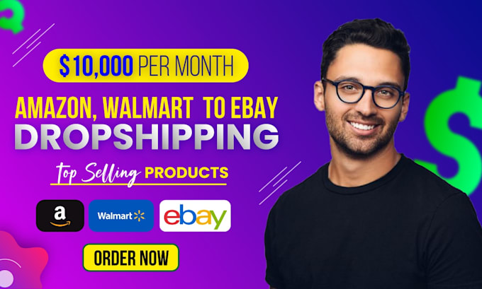 Gig Preview - Handle amazon and walmart to ebay dropshipping ,create listings for your shopify