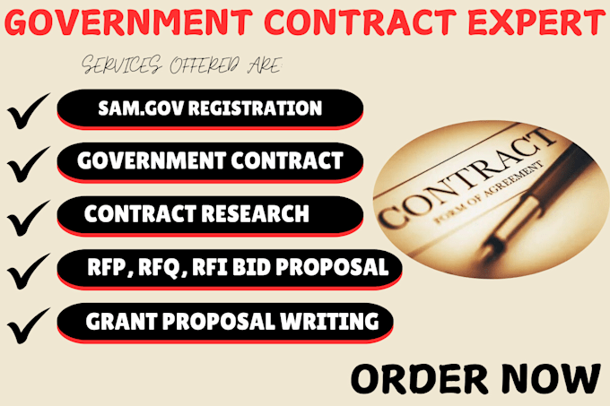 Gig Preview - Prepare winning bid proposal, research, and response to rfp, government contract