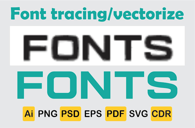 Gig Preview - Fonts tracing vectorize your fonts