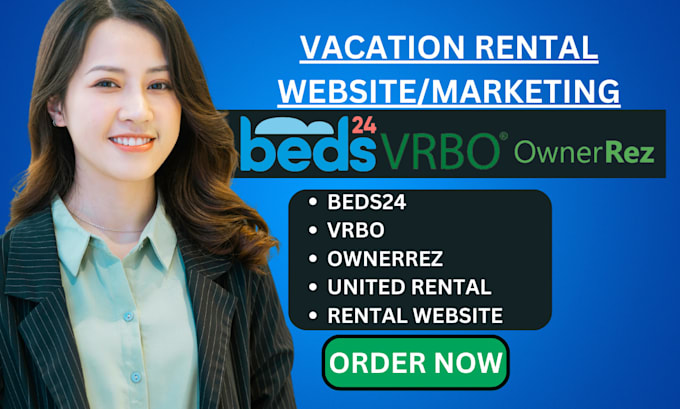 Gig Preview - Design vacation rental website beds24 vrbo ownerrez rental united rental website