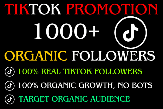 Gig Preview - Buy 1000 tiktok followers fast organically