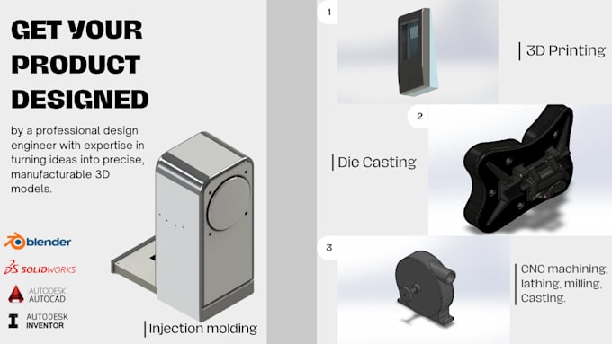 Gig Preview - 3d modeliing for injection molding