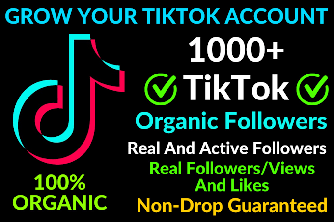 Gig Preview - Buy 2000 tiktok followers fast organically