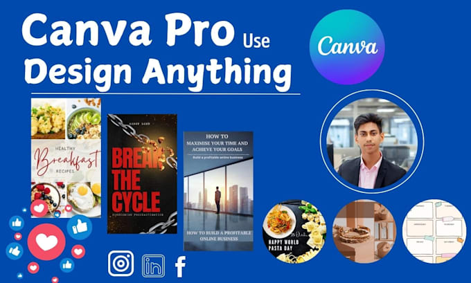 Gig Preview - Do design editable canva templates and eye catching instagram posts