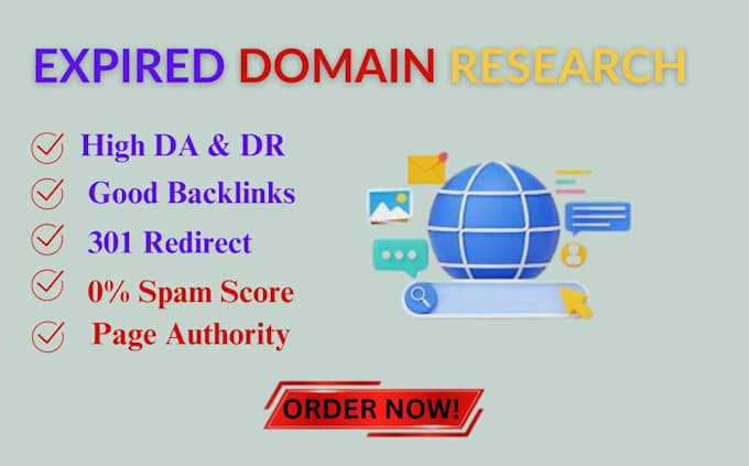 Gig Preview - Find high authority expired domains with da and DR 90 links for SEO power