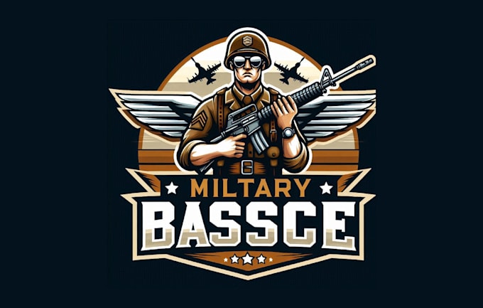 Gig Preview - Design a military base vintage logo with free source file