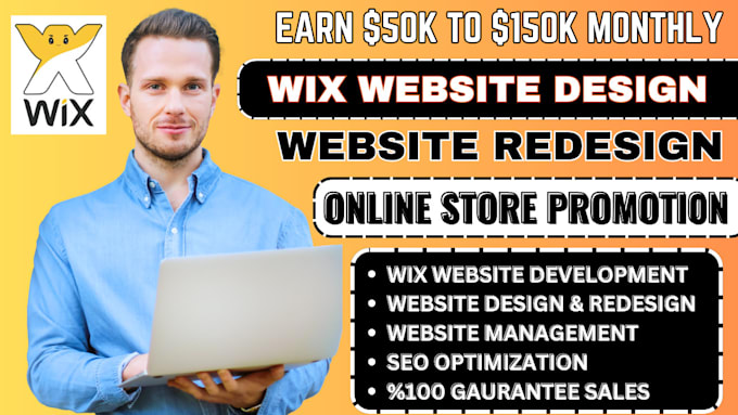 Gig Preview - Design wix or redesign a wix website design or wix online store