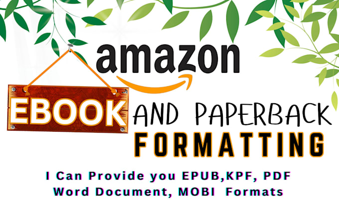 Gig Preview - Book formatting edit design for amazon kdp paper back christian children ebook