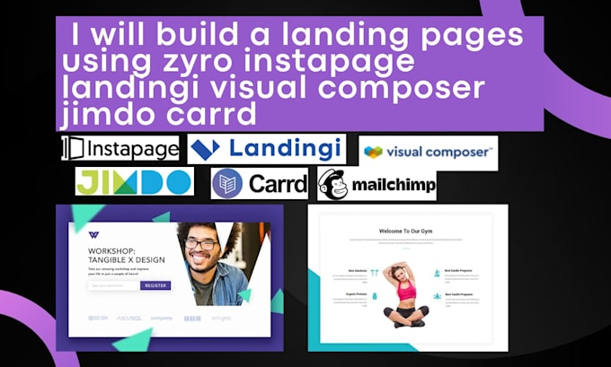 Bestseller - build a landing pages using zyro instapage landingi visual composer jimdo carrd