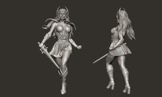 Gig Preview - Sculpt 3d model, action figure, 3d toys, anime statues, figurine for 3d printing