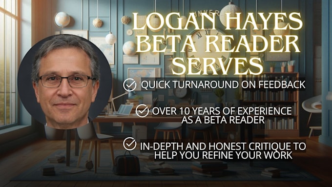 Bestseller - be a beta reader for your book, providing detailed feedback and correction