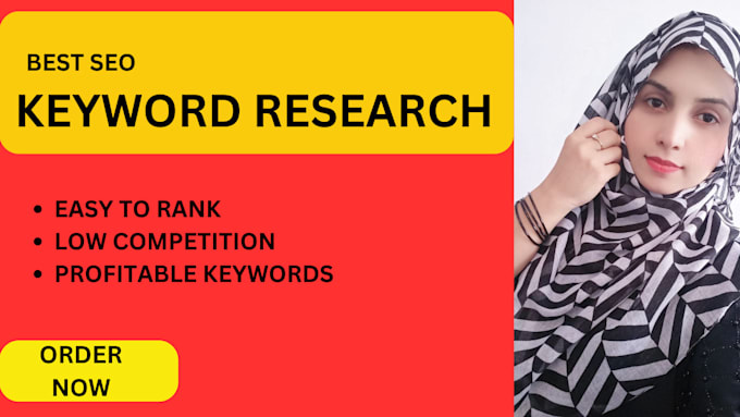 Gig Preview - Conduct profitable keyword research and competitor analysis for top SEO rankings