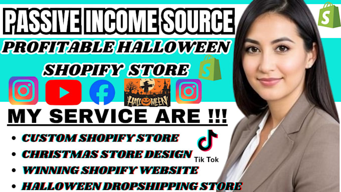 Gig Preview - Response halloween shopify store halloween store christmas store shopify website