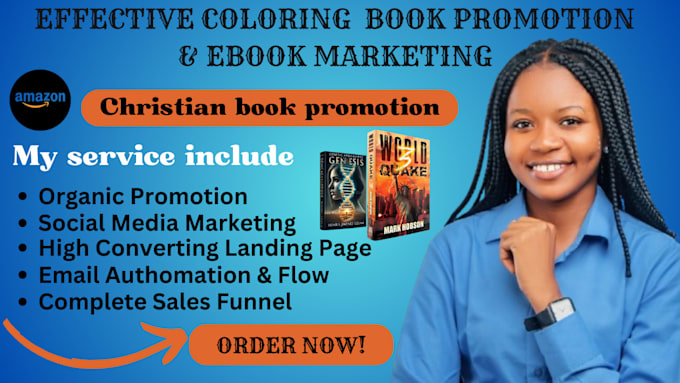 Gig Preview - Do effective coloring book promotion, christian book promotion, ebook marketing