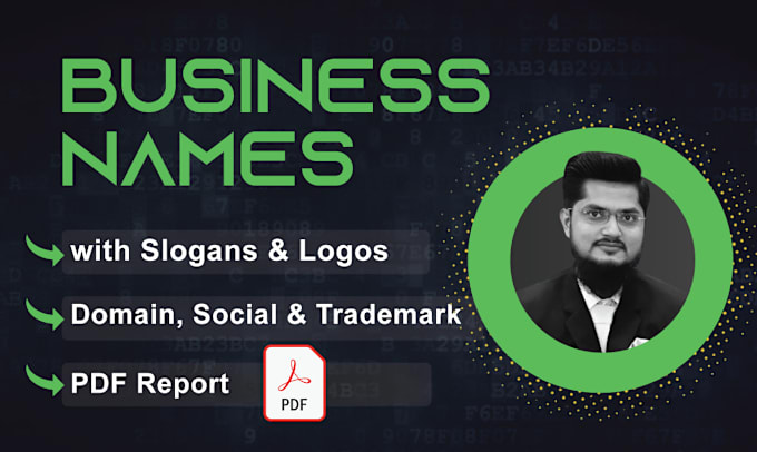 Gig Preview - Create business names ideas with domain, slogans and logo