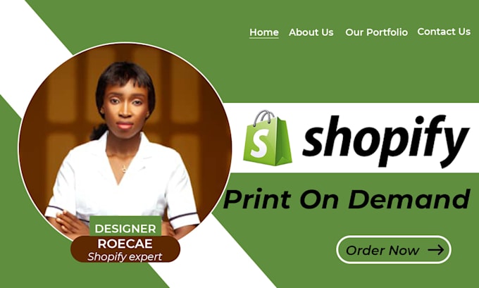 Gig Preview - Setup shopify print on demand store print on demand store shopify print dropship