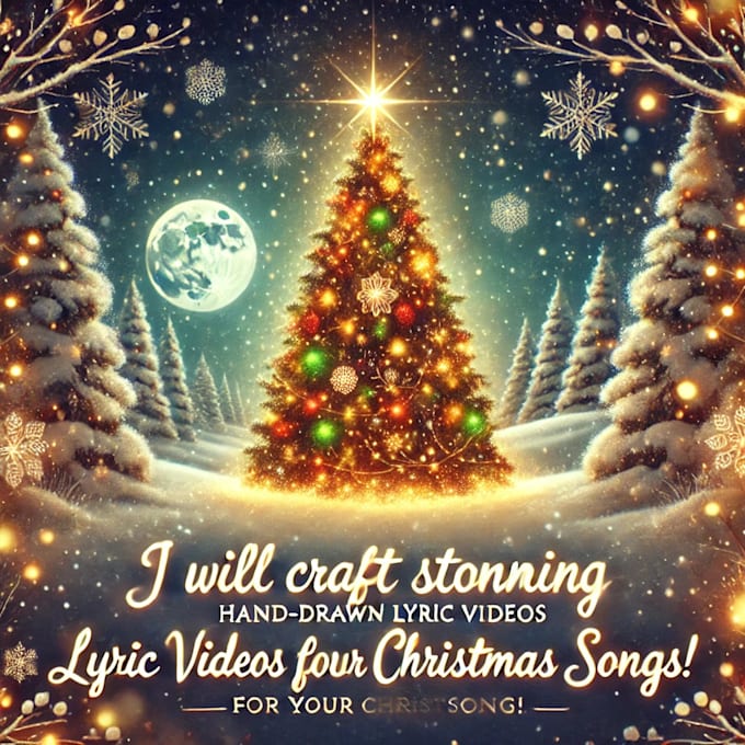 Gig Preview - Craft stunning hand drawn lyric videos for your christmas songs