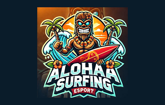 Bestseller - do unique aloha tiki surfing mascot logo for your brand