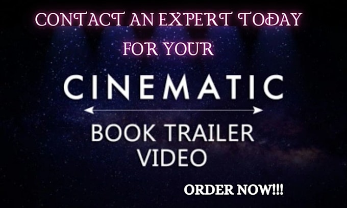 Gig Preview - Create cinematic book trailer, promotional video and youtube trailer