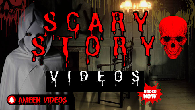 Gig Preview - Create scary story videos horror story true crime scene ghost videos for youtube