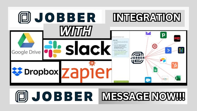 Gig Preview - Integrate jobber CRM with zapier slack google drive hubspot dropbox others