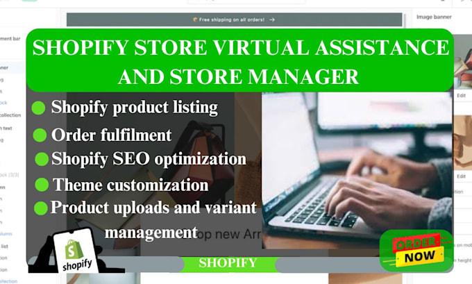 Gig Preview - Be your shopify store virtual assistance and store manager