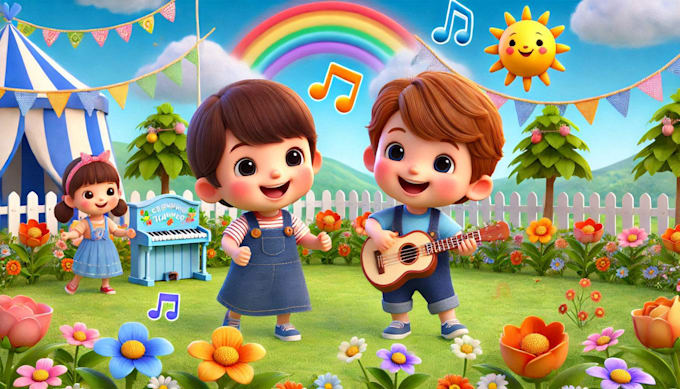 Gig Preview - Write sing produce jingle nursery rhyme lullaby educational song, kid music