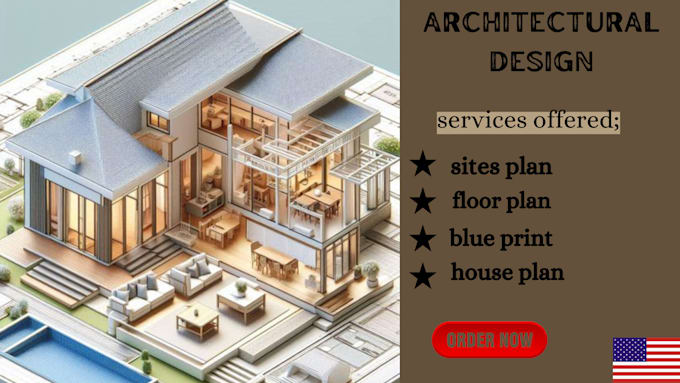 Gig Preview - Design 3d architectural floor plan, house plan, blue print, autocad survey plan