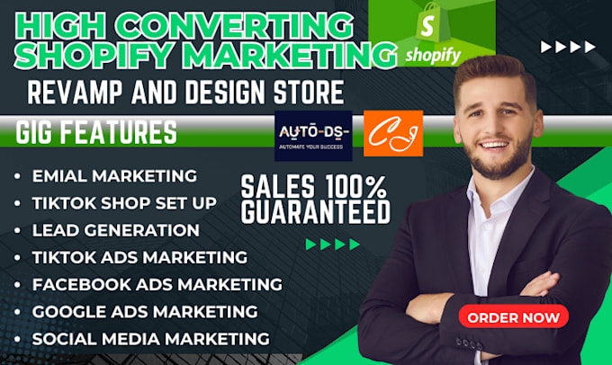 Gig Preview - Increase shopify sales, do shopify marketing facebook ads sales funnel for sales