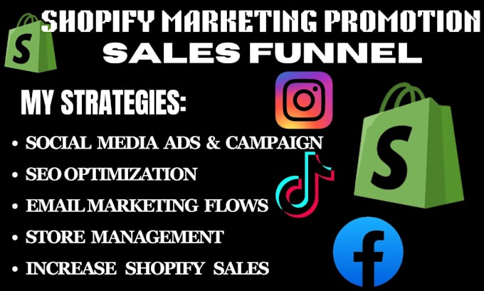 Gig Preview - Do complete shopify marketing to boost shopify sale funnel and store promotion