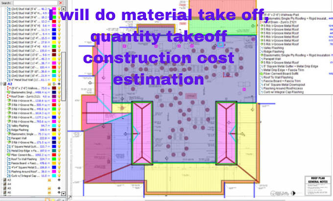 Gig Preview - Do material take off, quantity takeoff construction cost estimation