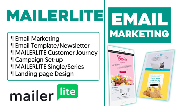 Gig Preview - Do maillerlite email marketing automation newsletter landing page design zoho