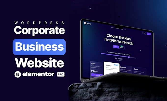 Gig Preview - Build a corporate business website in wordpress with elementor pro