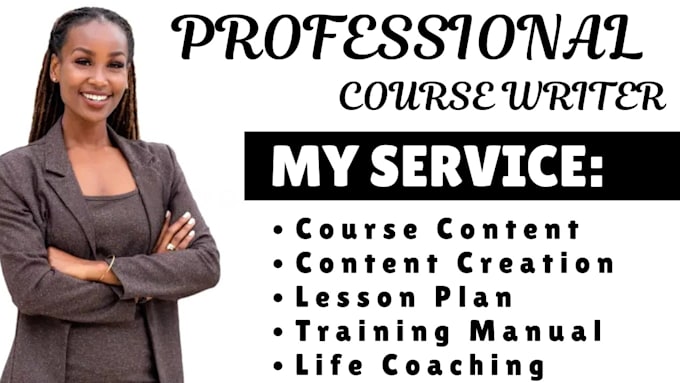 Gig Preview - Create interactive online course content, training manual, life coaching