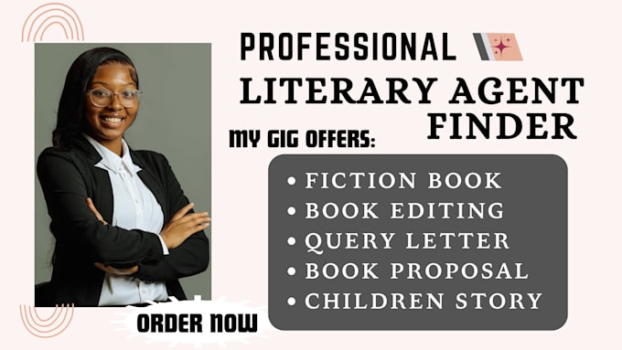 Gig Preview - Find top literary agent for your fiction, nonfction novel, critique query letter