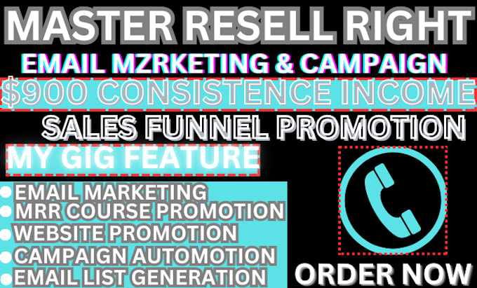 Gig Preview - Promote a professional master resell right with email marketing