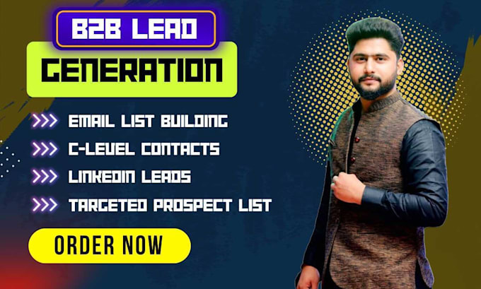 Gig Preview - Do b2b lead generation, and linkedin email lead list building