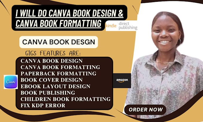 Gig Preview - Canva book design, workbook, children book layout design paperback formatting