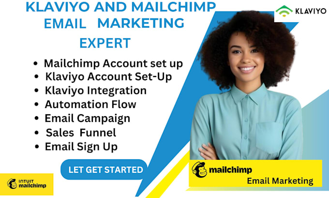 Gig Preview - Setup klaviyo mailchimp email automation template design marketing campaign