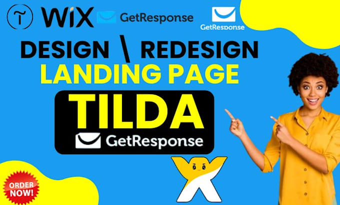 Gig Preview - Create high converting landing pages with expert tilda and getresponse ,wix seo