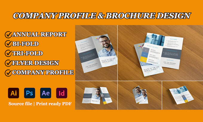 Gig Preview - Design bifold, trifold brochure, proposal, company profile, annual report