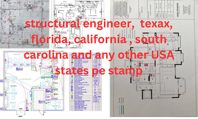 Gig Preview - Do structural engineer,  texax, florida, california , south carolina pe stamp