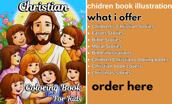 Gig Preview - Do 3d biblical illustration christian book 3d children christian colouring book